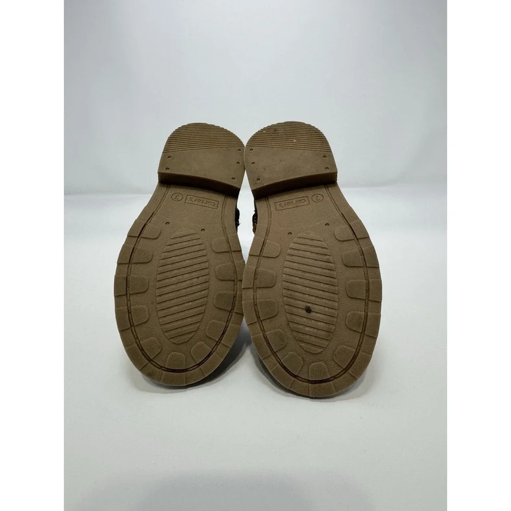 Carter's Toddler Girls Brown/Black Heart Leopard‎ Print Boots Shoes Size 7